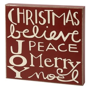 Primitive Wood Box Sign HW4486 Christmas Word Box Primitive Wood Box Sign HW4486 Christmas Word Box