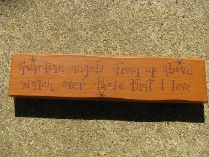 m9903G- Guardian angels from up above, watch over the ones that I love Wood Block m9903G- Guardian angels from up above, watch over the ones that I love Wood Block