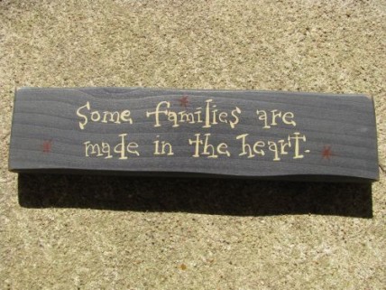 m9903s-Some Families are made in the heart wood block m9903s-Some Families are made in the heart wood block