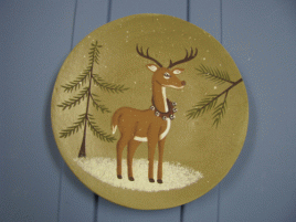  NEW-5 Deer Wood Plate 