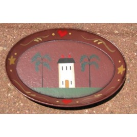 OPS5 Mini Oval Wood House Plate 