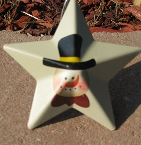 Snowman Christmas Ornament OR209 - Snowman Top Hat Metal Snowman Christmas Ornament OR209 - Snowman Top Hat Metal