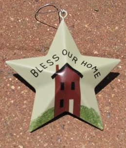 OR-216 Bless our Home Metal Star Christmas Ornament OR-216 Bless our Home Metal Star Christmas Ornament