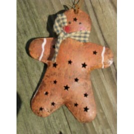Christmas Metal Ornament OR302 - Gingerbread Man  