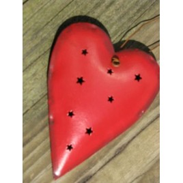 OR316 - Red Heart tin punch ornament OR316 - Red Heart tin punch ornament