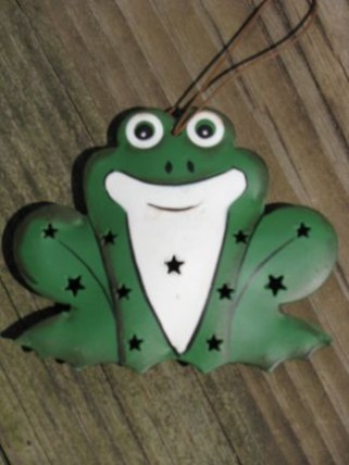 Christmas Ornament OR-327 Frog Tin Christmas Ornament OR-327 Frog Tin
