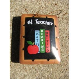 Teacher Gifts OR-336 #1 Teacher Metal Christmas Ornament Teacher Gifts OR-336 #1 Teacher Metal Christmas Ornament
