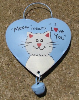 OR370 - Meow Means I love You Metal Ornament OR370 - Meow Means I love You Metal Ornament