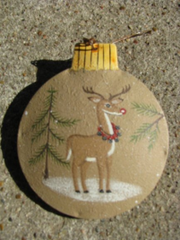 OR-517 Deer Metal Christmas Ornament 