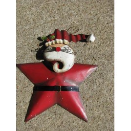OR-606 Santa Star Metal Christmas Ornament OR-606 Santa Star Metal Christmas Ornament