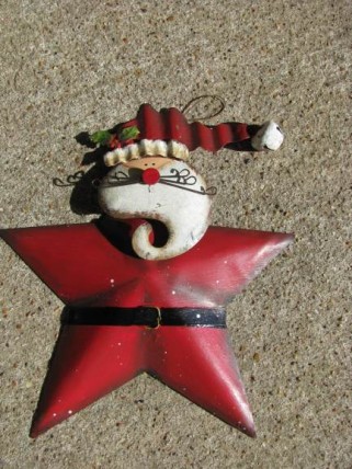 OR-606 Santa Star Metal Christmas Ornament OR-606 Santa Star Metal Christmas Ornament
