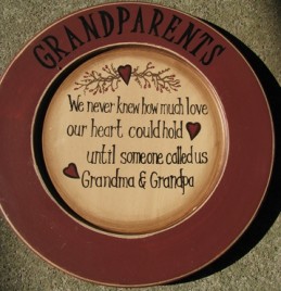P11GP-11 Wood Grandparents Plate 