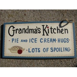 P23 Grandma's Kitchen,Pie and Ice Cream, Hugs,and Lots of Spoiling wood sign P23 Grandma's Kitchen,Pie and Ice Cream, Hugs,and Lots of Spoiling wood sign