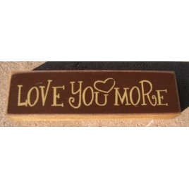 pb128r - Love Your More wood block pb128r - Love Your More wood block