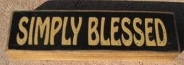 Primitive Wood Block pb140b-Simply Blessed 