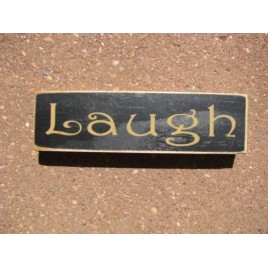 Primitive Wood Block pbw927B - Laugh Primitive Wood Block pbw927B - Laugh