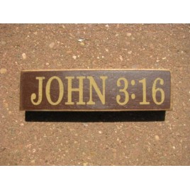 PBW975R - John 3:16 wood block PBW975R - John 3:16 wood block