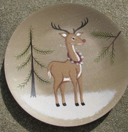 Wood Plate PLATE 3 - Deer  