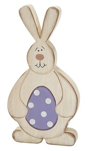 RW8408 Bunny w/Egg wood shelf sitter RW8408 Bunny w/Egg wood shelf sitter