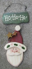 1234HONB - Ho HO HO Santa Wood Sign