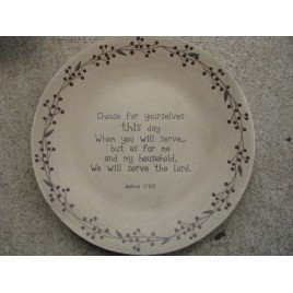 Primitive Wood Plate 32139-Serve the Lord Primitive Wood Plate 32139-Serve the Lord