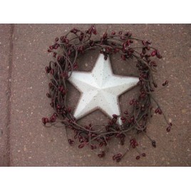 STW4 - Vine Wreath with white star and berries STW4 - Vine Wreath with white star and berries