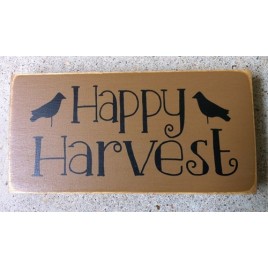 T1997HH - Happy Harvest Wood Block T1997HH - Happy Harvest Wood Block