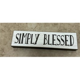 06-263-TAN Simply Blessed mini wood block