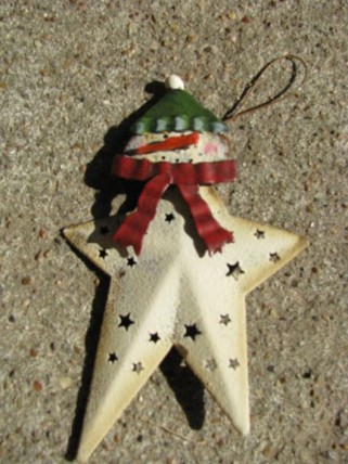 OR-351 Snowman metal ornament with Red Scarf OR-351 Snowman metal ornament with Red Scarf