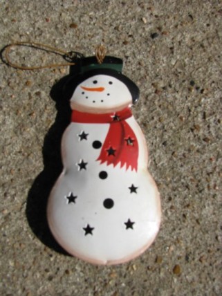 OR-344 Snowman Metal Christmas Ornament OR-344 Snowman Metal Christmas Ornament