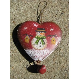 OR-509 Snowman Birdhouses metal ornament OR-509 Snowman Birdhouses metal ornament