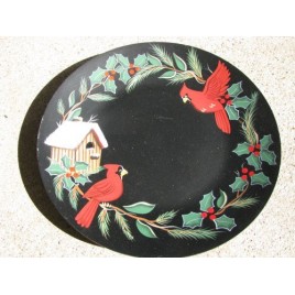 Primitive Wood Plate  Cardinal 
