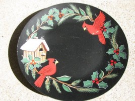 Primitive Wood Plate  Cardinal 