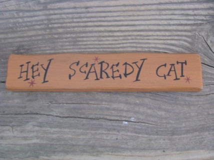 M9030HSC- Hey Scaredy Cat Wood block 