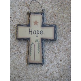 Primitive Mini Wood Cross WD802 - Hope Cross 