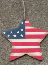 Patriotic Wood Star 1064 - Patriotic Star 