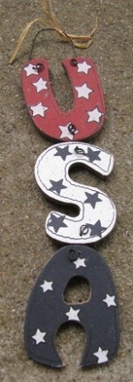 Patriotic Decor 1127 - USA Stringer Wood Patriotic Decor 1127 - USA Stringer Wood