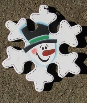 Christmas Snowman Wood Ornament 1140 - Snowman Puzzle Piece Ornament Christmas Snowman Wood Ornament 1140 - Snowman Puzzle Piece Ornament