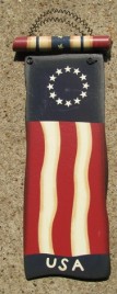 wd1156 - Flag with Firecracker Wood Sign 