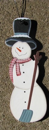 Snowman Christmas Ornament 1158 - Skinny Snowman Snowman Christmas Ornament 1158 - Skinny Snowman