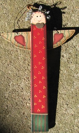 1169 - Wood Christmas Angel Ornament 