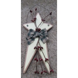 WD1184- Off white Star w/Red Berries WD1184- Off white Star w/Red Berries