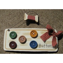 WD1231 - Buttons wood sign WD1231 - Buttons wood sign