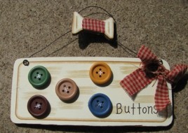 WD1231 - Buttons wood sign 