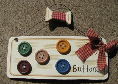 WD1231 - Buttons wood sign WD1231 - Buttons wood sign