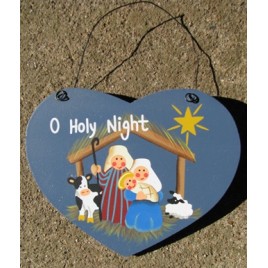 1330 - O Holy Night Wood Christmas Ornament 