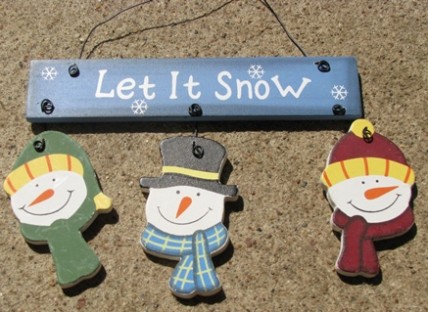 WD1341 - Let it Snow Wood sign WD1341 - Let it Snow Wood sign