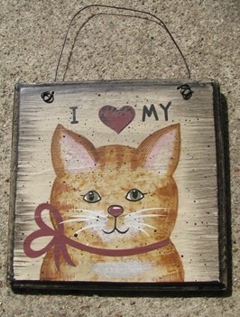Cat Wood Sign WD203 - I Love My Cat Cat Wood Sign WD203 - I Love My Cat