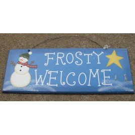 2081 - Frosty Welcome Snowman wood sign 2081 - Frosty Welcome Snowman wood sign