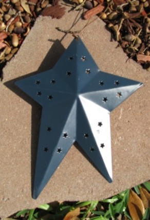 wd2125 - Blue 3d Tin Punched Star wd2125 - Blue 3d Tin Punched Star